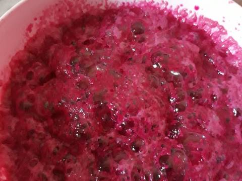 Pao buah naga recipe step 2 photo