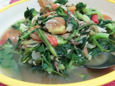 Tumis KBP - Kangkung Brokoli Pindang recipe step 8 photo