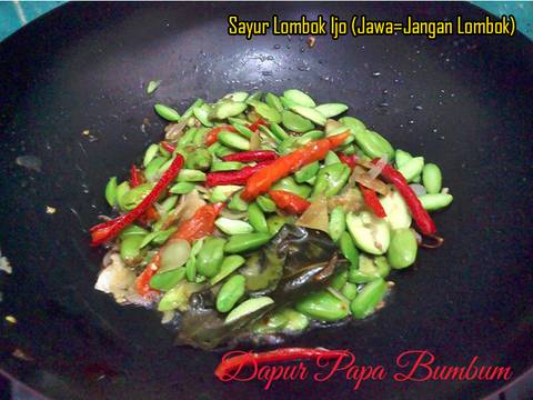 Resep Sayur Cabe Hijau (Jawa= Jangan Lombok/Jangan ndeso 