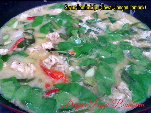 berkuah puasa untuk masakan dan buka sahur (Jawa= ndeso Cabe Sayur Hijau Resep Jangan Lombok/Jangan