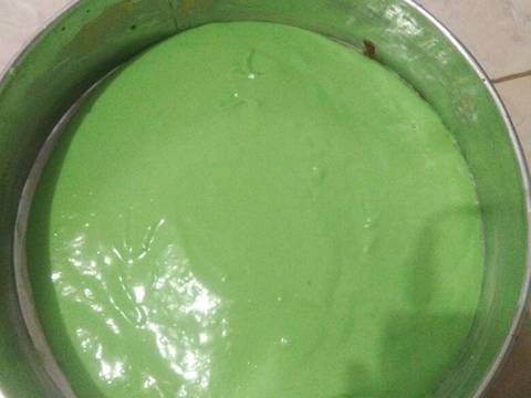 Kue pandan kukus whip cream choco recipe step 4 photo