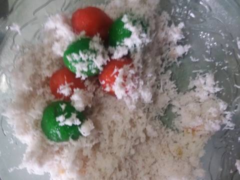 Klepon ubi jalar pelangi recipe step 5 photo