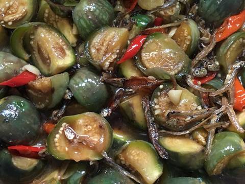 Oseng2 terong lalap teri recipe step 4 photo