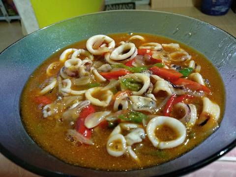 Cumi tumis asam manis pedas