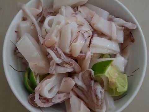 Cumi telur asin recipe step 1 photo