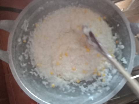 Bubur ayam jagung kuah kuning recipe step 1 photo