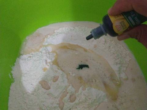 Roti Sobek Skygoat Pandan non Mixer recipe step 2 photo