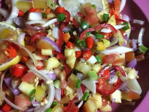 Sambal dabu-dabu mix nanas recipe step 4 photo