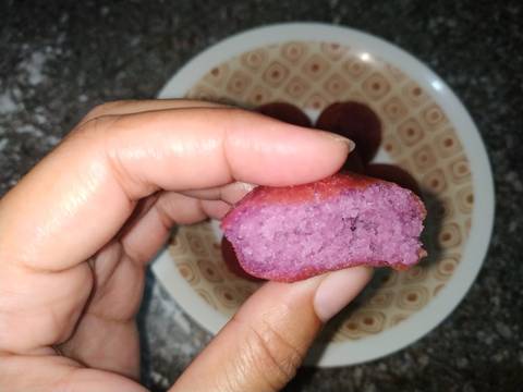 Bola-bola donat ubi ungu gluten free (â--'â-½'â--)ã recipe step 5 photo