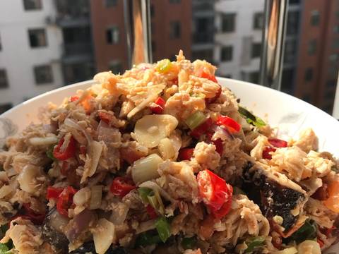 Ayam suwir pelangi masak dabu dabu recipe step 2 photo