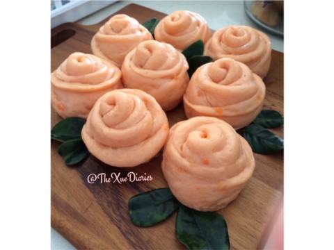 Pao Mawar Ubi | Sweet Potato Rose Bun recipe step 20 photo