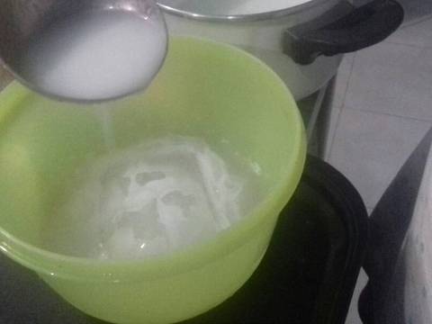 Es kopyor sirup pandan recipe step 3 photo