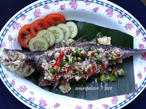 Caru bakar sambal matah recipe step 14 photo