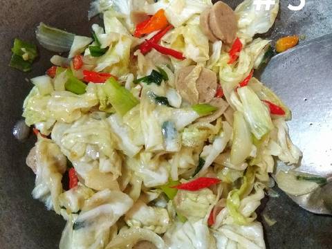 Tumis Kol Bakso Saus Tiram