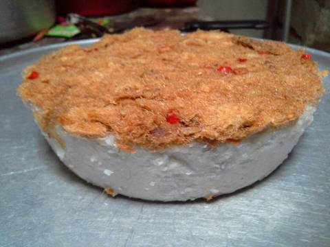 Kue talam keladi abon daging recipe step 4 photo