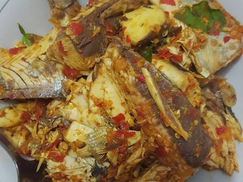 Ikan kukus pedas manis recipe step 5 photo