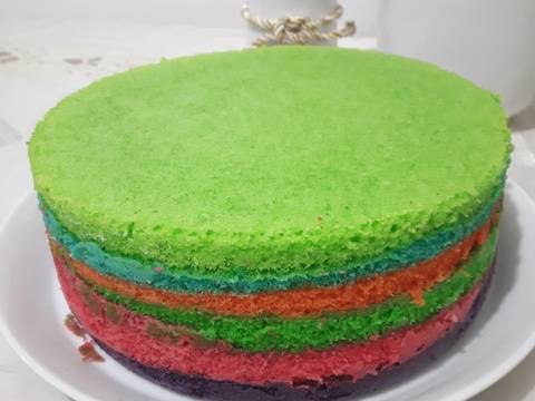 Rainbow cake kukus#BikinRamadanBerkasan