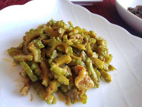 Tumis pare balado recipe step 2 photo