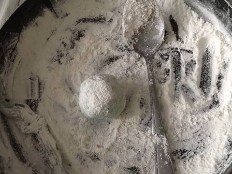 Mochi pandan dg Filing Kacang Tanah recipe step 5 photo