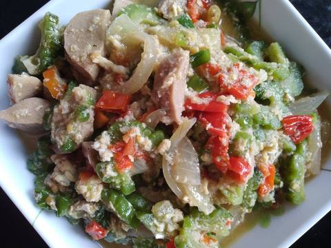 Tumis pare xtra pedas recipe step 4 photo