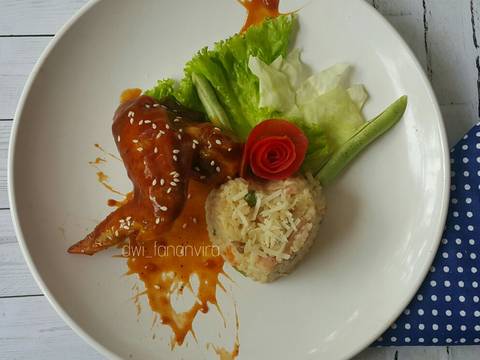 Lalapan Risotto with spicy wings recipe step 7 photo