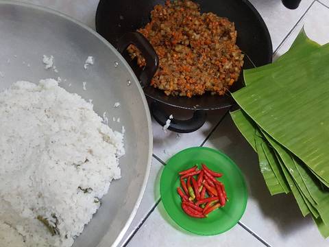 Lontong daging rendang recipe step 10 photo