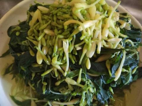 Sayur tumis bunga pepaya daun singkong teri  (no pahit) Ã°Å¸Ëœâ€¹ recipe step 3 photo