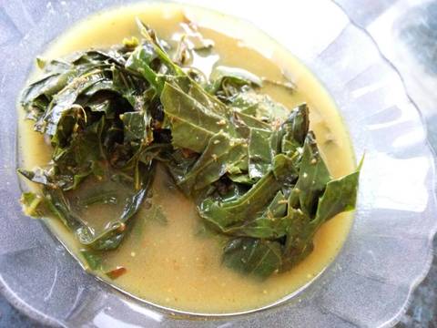 Daun singkong santan bumbu rendang recipe step 3 photo
