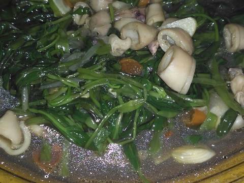 Ca Kangkung Cumi Asin saus Tiram