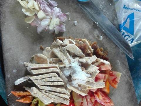Oseng kacang panjang kuah bumbu bacem pedas manis recipe step 2 photo