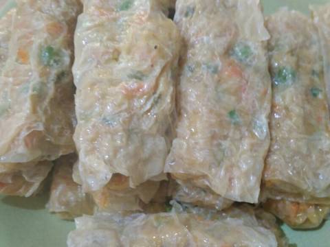 Ayam gulung kembang tahu #siap ramadan recipe step 5 photo