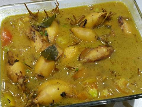 Cumi gulai isi ketan putih tanpa cabe recipe step 6 photo