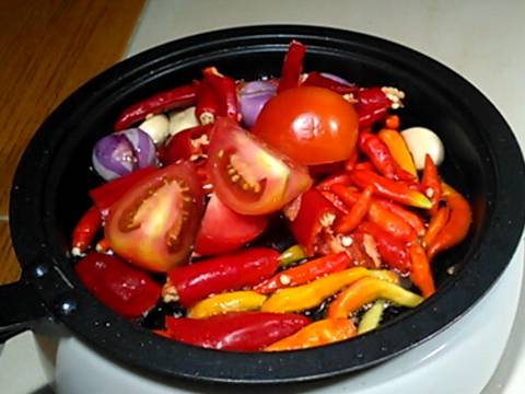Resep Sambel Tomat Kacang Panjang recipe step 1 photo