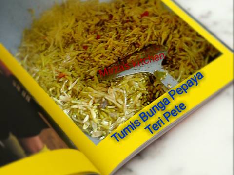 Tumis Bunga Pepaya Teri Pete recipe step 7 photo