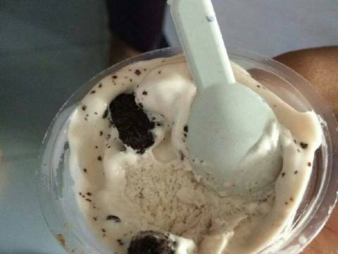 Es krim homemade rasa Milo oreo sederhana