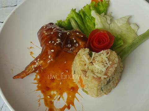 Lalapan Risotto with spicy wings recipe step 8 photo