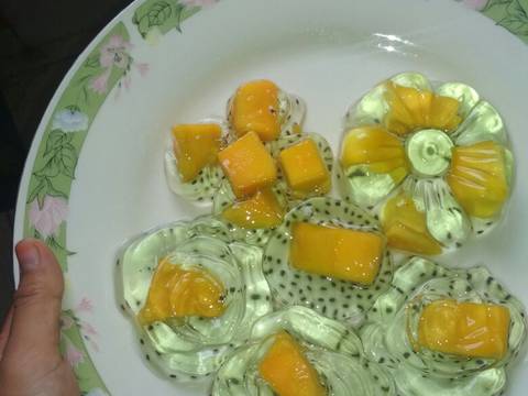 Agar Nutrijel Rasa Melon+ Potongan Mangga