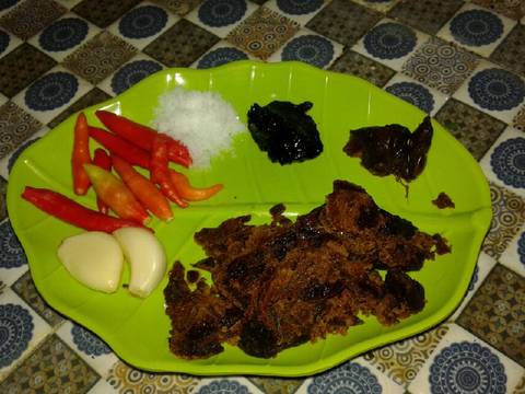 Rujak petis kangkung recipe step 2 photo