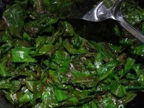 Tumis Kelakai Habang (Pakis Merah) recipe step 2 photo