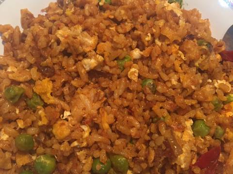 Nasi goreng ikan asin peda recipe step 3 photo