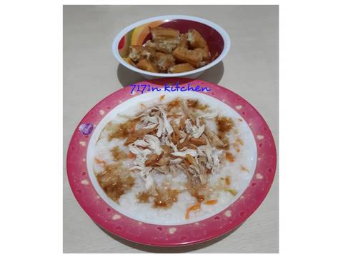 Bubur ayam simpel dengan cakwe (chicken porridge with cakwe) recipe step 4 photo