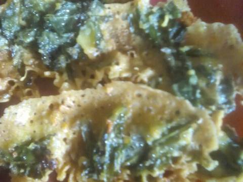 Peyek daun gingseng(no telur no santan) recipe step 7 photo