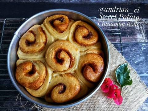 Sweet Potato Cinnamon Rolls (Cinnamon Rolls Ubi Cilembu) recipe step 20 photo