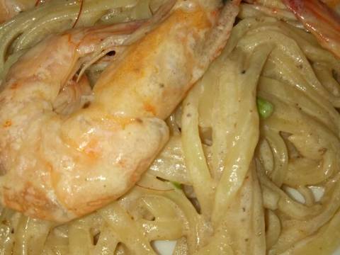 Fettuccine Carbonara Prawn