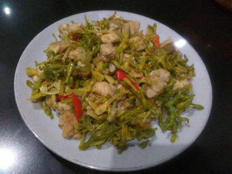 Oseng tempe bunga pepaya recipe step 5 photo