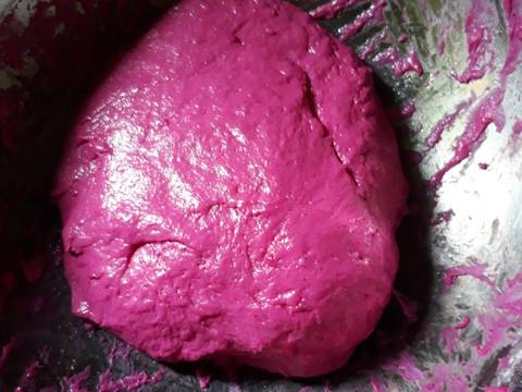 Pao buah naga recipe step 3 photo