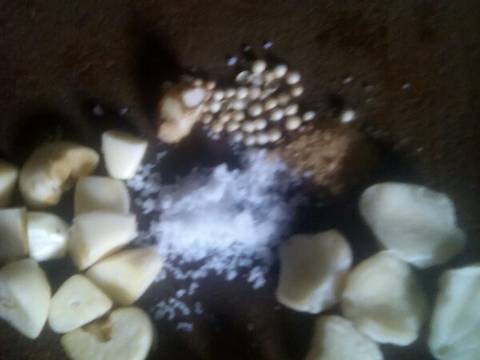 Peyek daun gingseng(no telur no santan) recipe step 1 photo