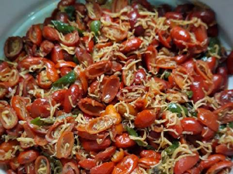 Tumis Kulit Melinjo Teri recipe step 7 photo