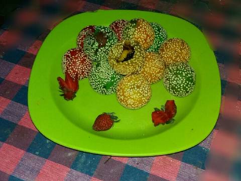 Onde-Onde Pelangi isi Coklat Anti Gagal recipe step 6 photo