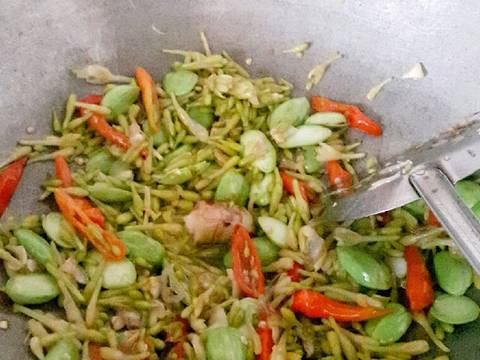 Tumis Bunga Pepaya Pete recipe step 5 photo